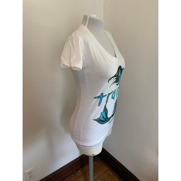 Train Concert Band Tee S White Nautical Mermaid MMXIII Graphic V Neck Small 2013 - Picture 6 of 8